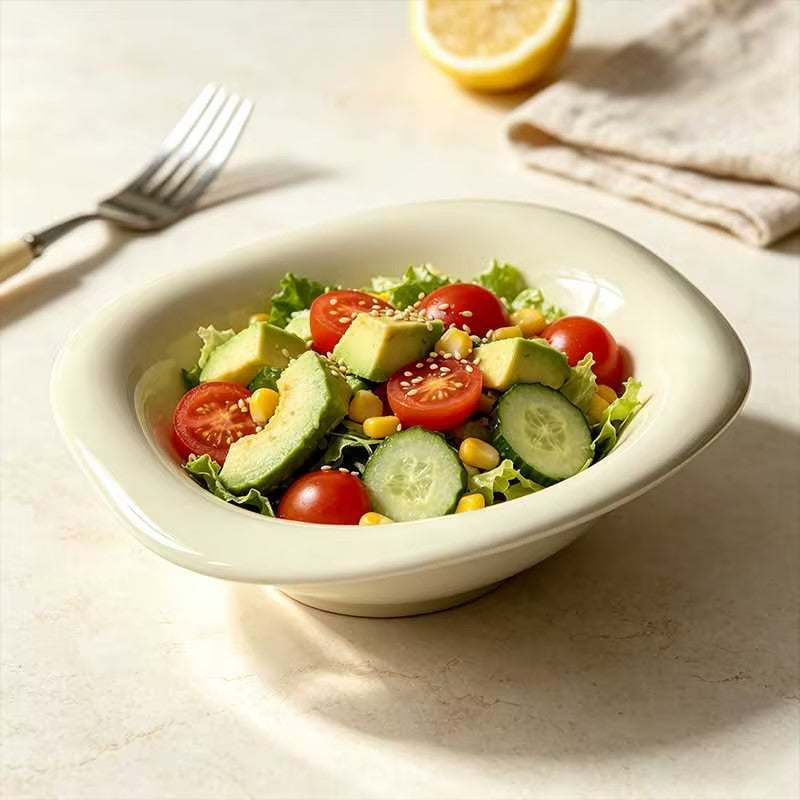 Creamy Wave Yogurt Bowl – Soft Butter Yellow