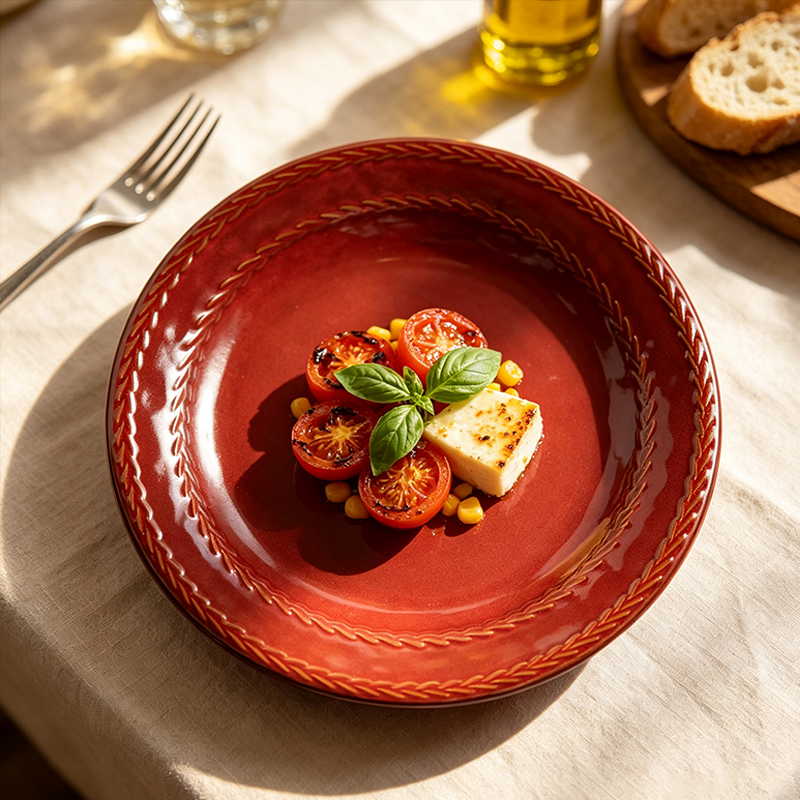 Misty Maple Red Small Plate