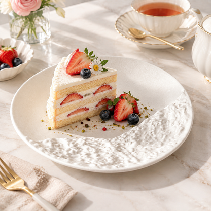 Rock-textured semi-ribbed platter