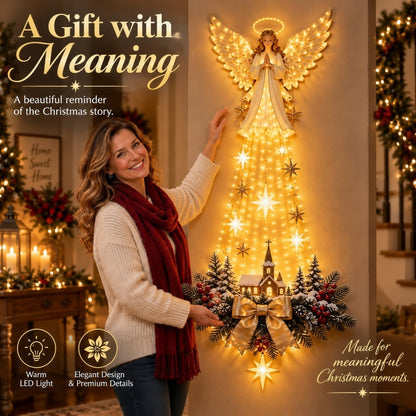 ✨ Last Day – 50% OFF!✝️ Bethlehem Star of Faith – Lighted Nativity Wall Decor